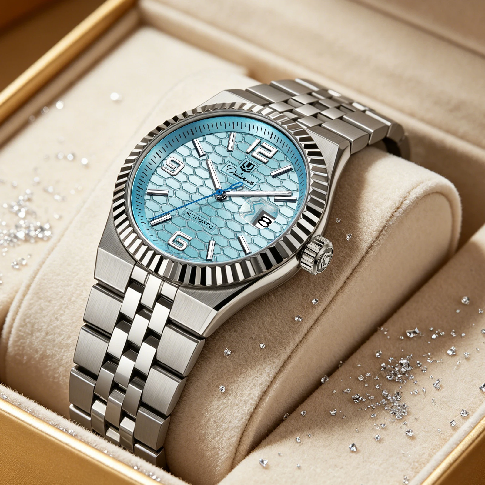 Dulunwe Classic Automatic Wristwatches Mechanical Movement Automatic Winding 30M Water Resistant
Dulunwe Classic Automatic Wristwatches Mechanical Movement Automatic Winding 30M Water Resistant