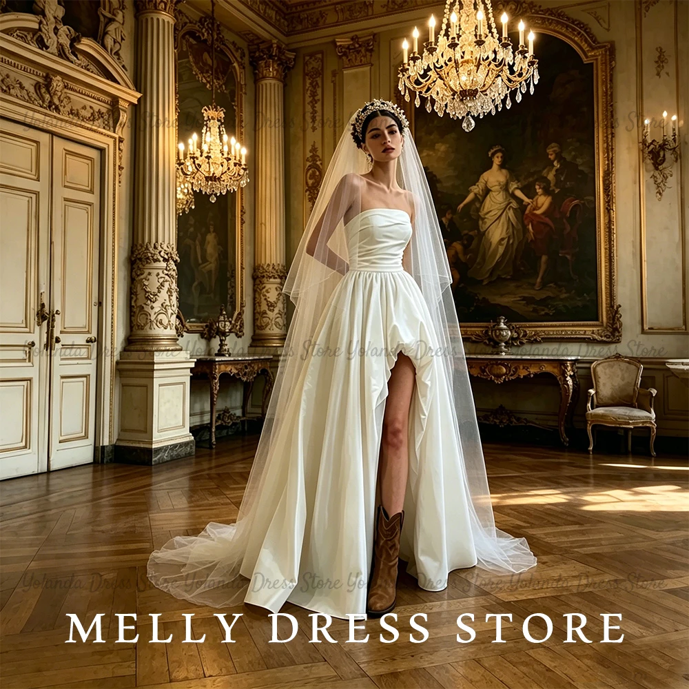 Melly Wedding Dress Fashionable Birthday Party Dress Sexy Strapless vestido de novia 2026 Side Slit Bridal Gown Customized New
Melly Wedding Dress Fashionable Birthday Party Dress Sexy Strapless vestido de novia 2026 Side Slit Bridal Gown Customized New