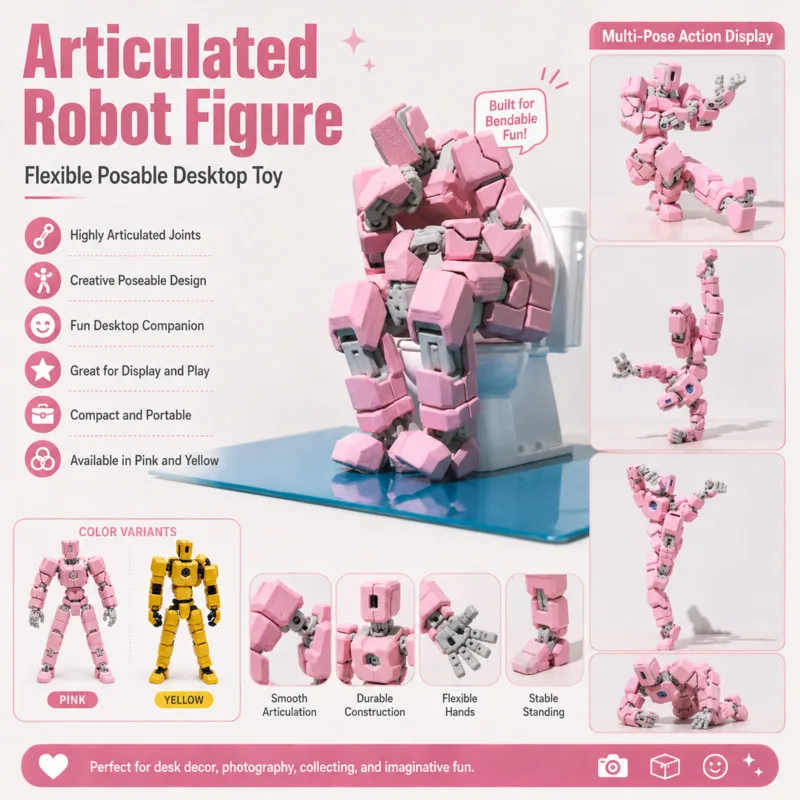 Lucky 13 3D Printed Jointed Robot Doll Flexible Movable Model Articulated Action Figure Toy Stress Relief Fidget Toy Style New
Lucky 13 3D Printed Jointed Robot Doll Flexible Movable Model Articulated Action Figure Toy Stress Relief Fidget Toy Style New