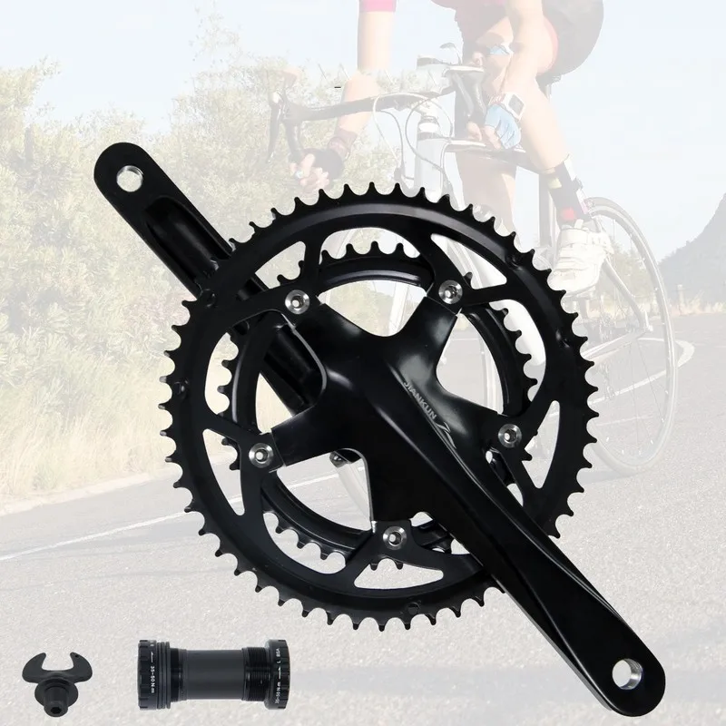 Road Bike Aluminum Alloy Crankset Double Hollow Chainring 53/39T 50/34T For 20 22 Speed Road Bicycle Replacement Accessories
Road Bike Aluminum Alloy Crankset Double Hollow Chainring 53/39T 50/34T For 20 22 Speed Road Bicycle Replacement Accessories
