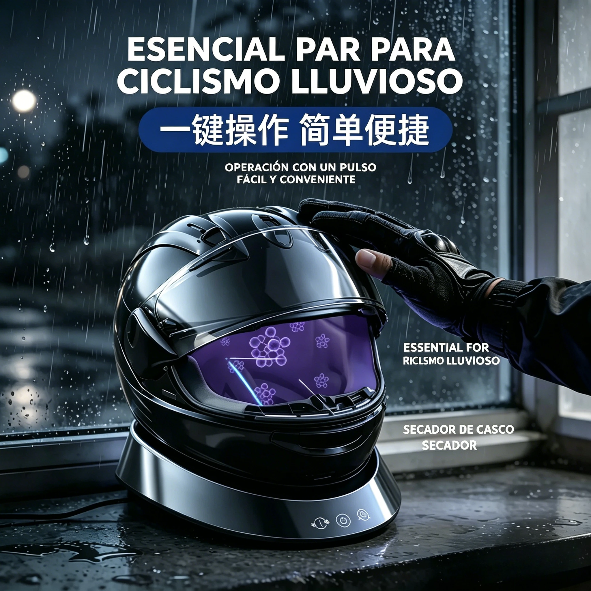Electric Motorcycle Helmet Drying Machine 1-Touch Operation Quick Dry Sterilizer for Full Half Open Face Helmets
Electric Motorcycle Helmet Drying Machine 1-Touch Operation Quick Dry Sterilizer for Full Half Open Face Helmets