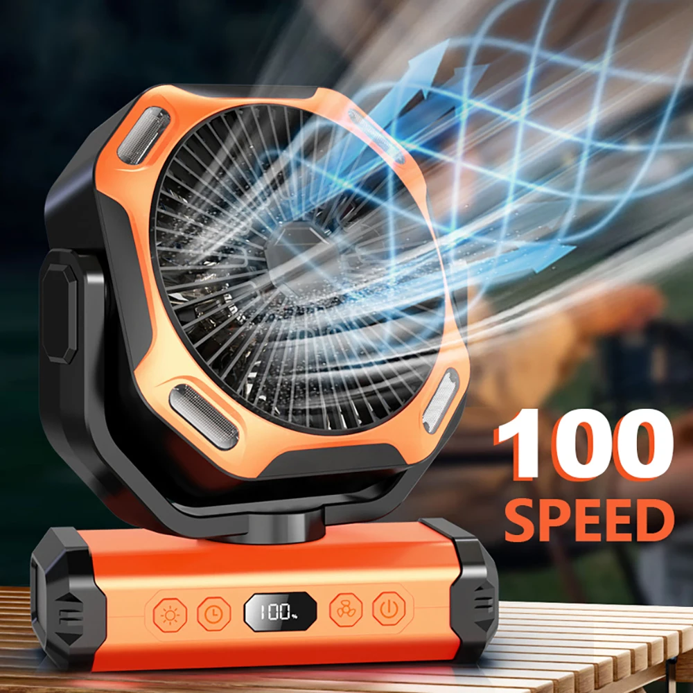 Camping Fan 10000mAh Rechargeable Fan Button Control 100 Speed Desk Fan Air Circulators with Hook and LED Light,Cordless Fan
Camping Fan 10000mAh Rechargeable Fan Button Control 100 Speed Desk Fan Air Circulators with Hook and LED Light,Cordless Fan