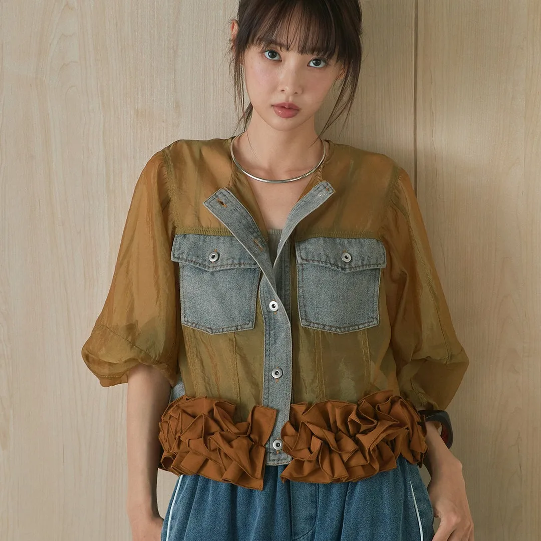Korean Chic Long Sleeve Splicing Denim Fashion Top Women's Cardigan Lace Trim Thin Outerwear Spring Autumn Winter New Arrival
Korean Chic Long Sleeve Splicing Denim Fashion Top Women's Cardigan Lace Trim Thin Outerwear Spring Autumn Winter New Arrival