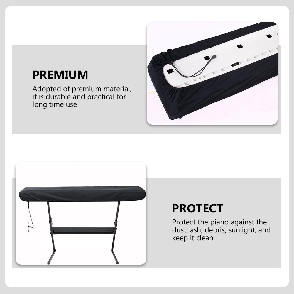 1Pcs Piano Keyboard Dust Cover Premium Durable Lightweight Adjustable Drawstring Protective Cloth Fit Electronic Digital
1Pcs Piano Keyboard Dust Cover Premium Durable Lightweight Adjustable Drawstring Protective Cloth Fit Electronic Digital