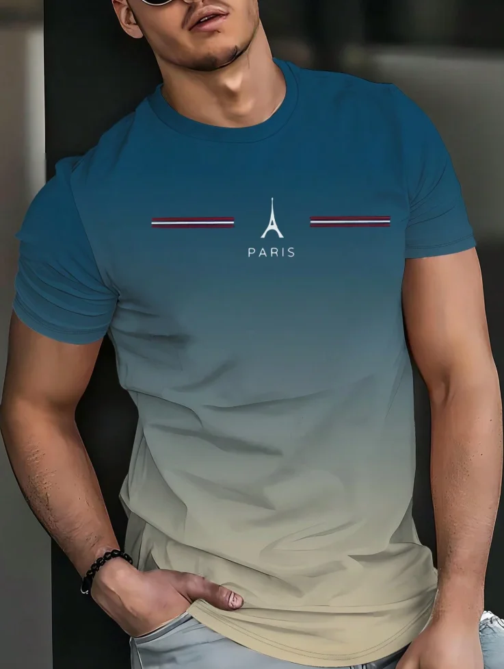 2025 new digital printing elastic casual short-sleeved men's daily party home social T-shirt gradual change retro street wear
2025 new digital printing elastic casual short-sleeved men's daily party home social T-shirt gradual change retro street wear