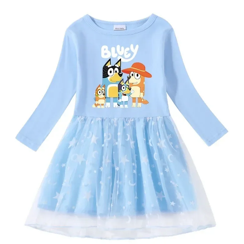Autumn Bluey Girls' Dress Cotton Printed Cartoon Star Moon Mesh Long Sleeve Princess Dress Girl Birthday Party Gifts
Autumn Bluey Girls' Dress Cotton Printed Cartoon Star Moon Mesh Long Sleeve Princess Dress Girl Birthday Party Gifts