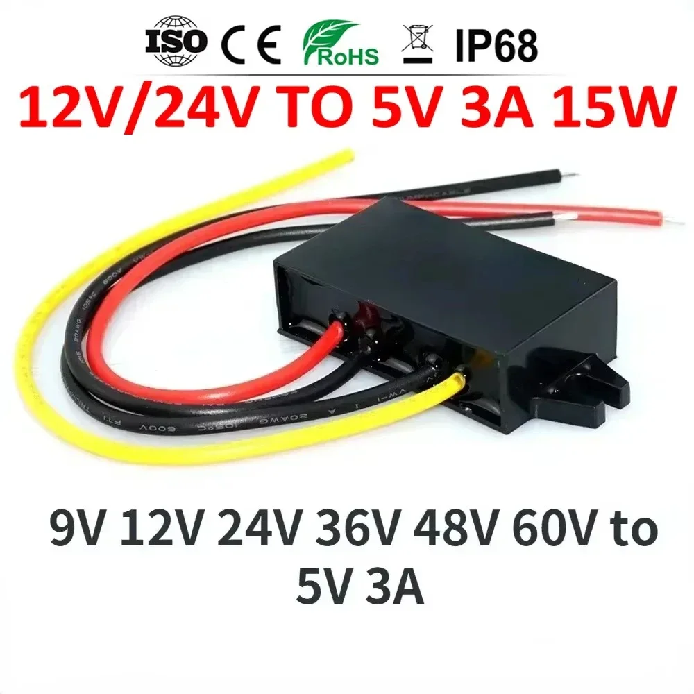 12v24v to 5 Volt 3A DC DC Step Down Converter Car LED Buck to 5V Switching Power Supply 9V 12V 24V 36V 48V 60V 72v 80v to 5V 
12v24v to 5 Volt 3A DC DC Step Down Converter Car LED Buck to 5V Switching Power Supply 9V 12V 24V 36V 48V 60V 72v 80v to 5V
