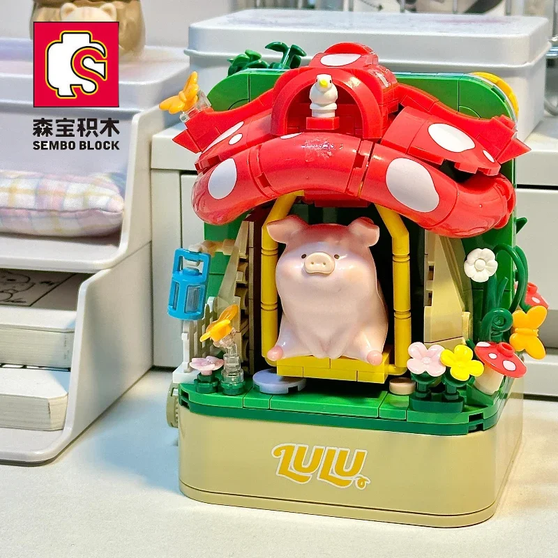 Конструктор SEMBO Lulu Pig С мультяшным изображением, двухсторонний мир, сборка, строительные блоки, Игрушечная модель, настольные украшения, праздничный подарок для девочки
Конструктор SEMBO Lulu Pig С мультяшным изображением, двухсторонний мир, сборка, строительные блоки, Игрушечная модель, настольные украшения, праздничный подарок для девочки