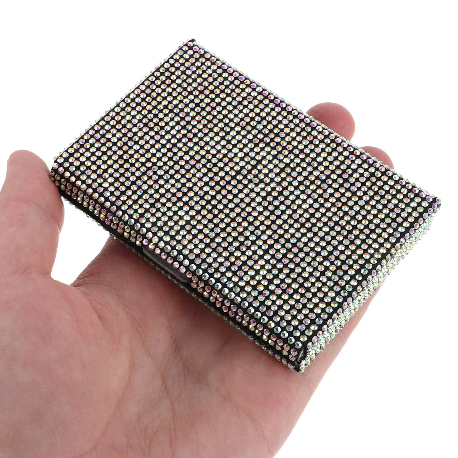 Rhinestone Card Holder Metal Slim Case Metal Organizer Box for Office Travel Purse Pocket 3.89x2.71x0.61
Rhinestone Card Holder Metal Slim Case Metal Organizer Box for Office Travel Purse Pocket 3.89x2.71x0.61