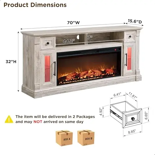 Wooden Farmhouse Entertainment Center With 42″ Electric Fireplace, LED Flame Effect, Storage Drawers And Cabinets, Fits 80″ TV,
Wooden Farmhouse Entertainment Center With 42″ Electric Fireplace, LED Flame Effect, Storage Drawers And Cabinets, Fits 80″ TV,