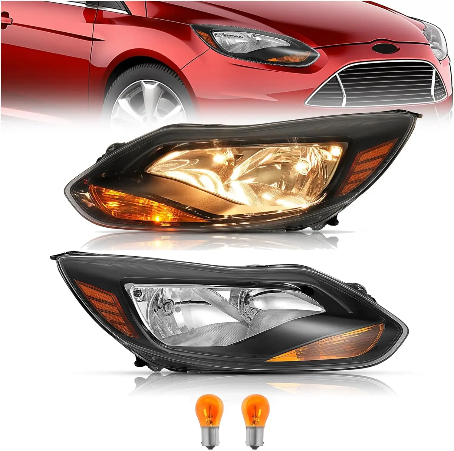 Пара фар в сборе, совместимых с Ford Focus, 4-дверная замена 2012-2014 годов для FO2502298 K301153LAS1 FO2503298 K3
Пара фар в сборе, совместимых с Ford Focus, 4-дверная замена 2012-2014 годов для FO2502298 K301153LAS1 FO2503298 K3