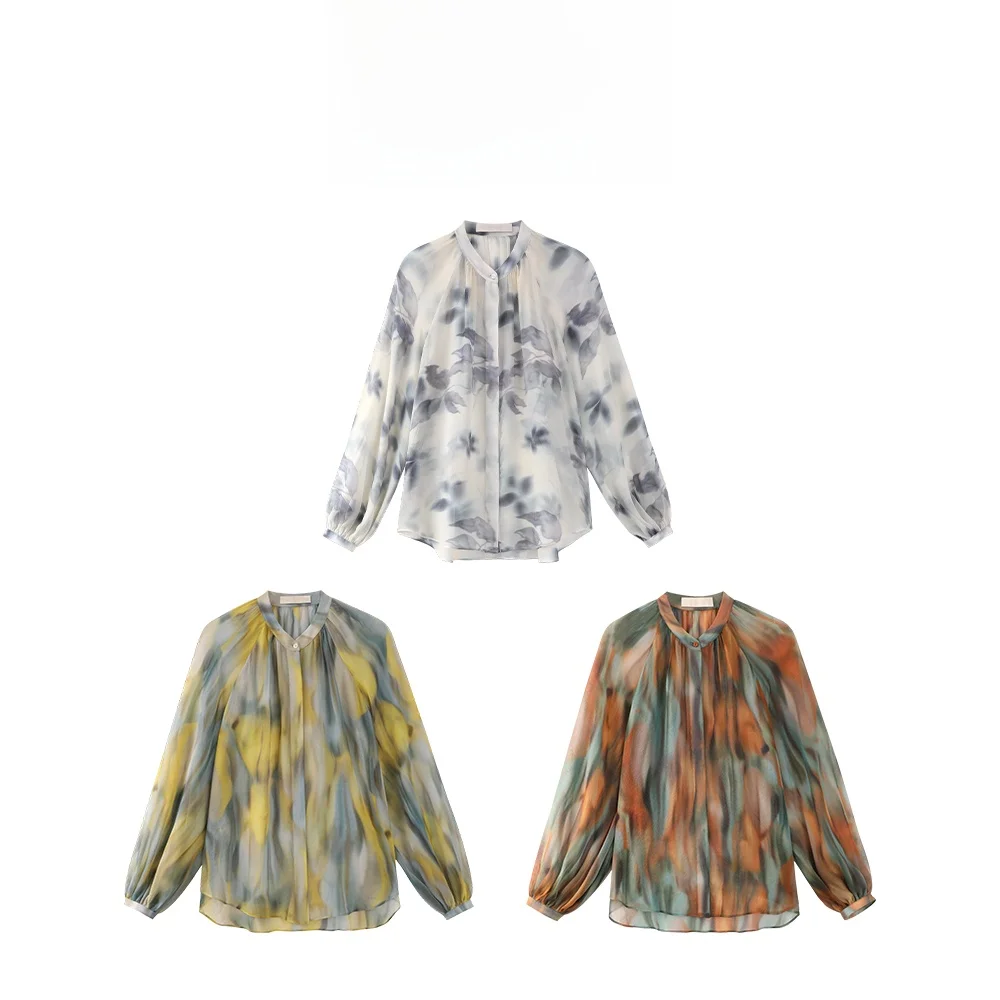 MANNALA "Liu Li Xiang" Silk Chiffon Long Sleeve Shirt Flowing Glowing Sunscreen Women's Loose Fit Summer Shirt Q2614
MANNALA "Liu Li Xiang" Silk Chiffon Long Sleeve Shirt Flowing Glowing Sunscreen Women's Loose Fit Summer Shirt Q2614