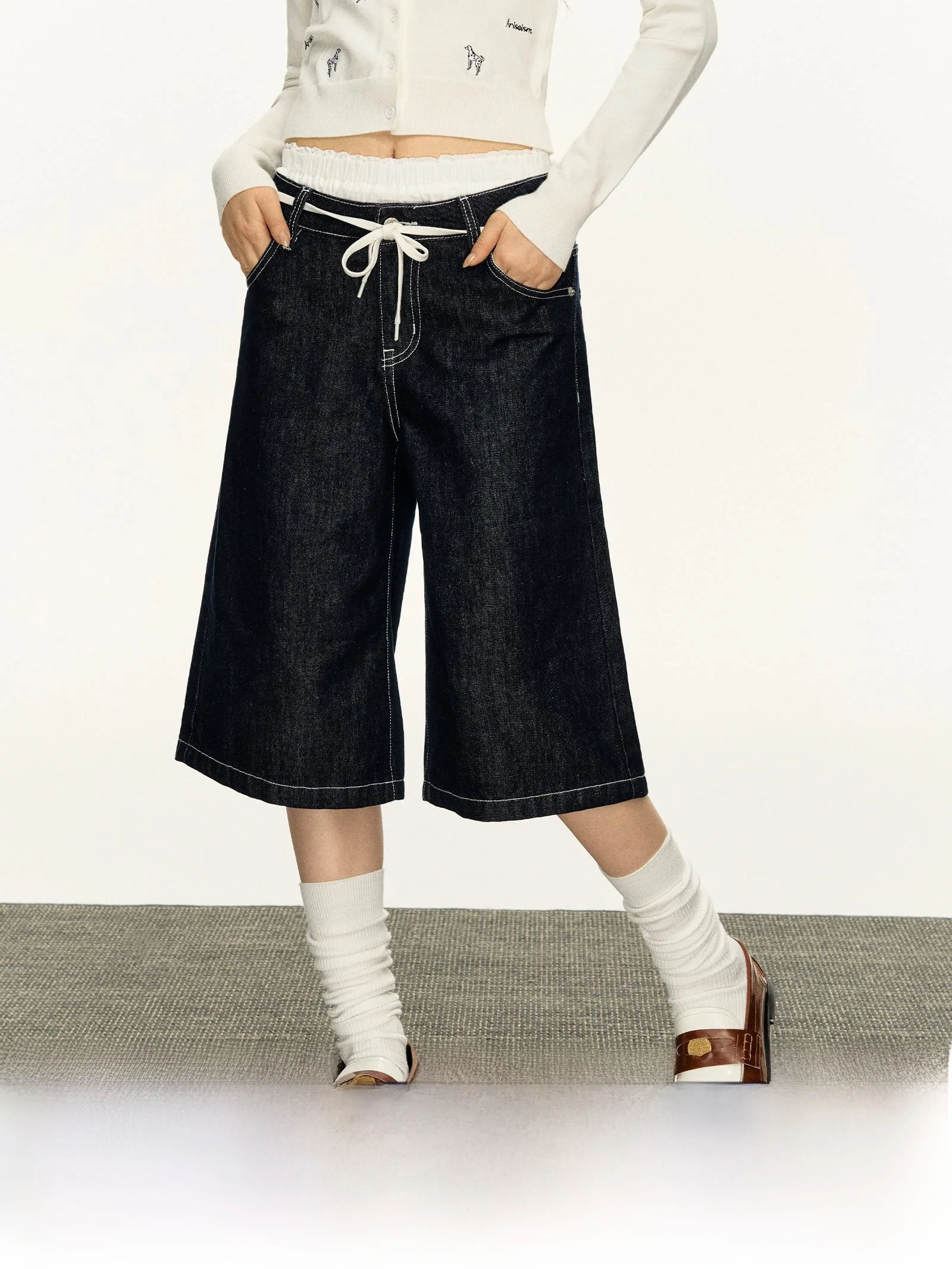 Винтажные широкие джинсы Ariseism длиной 7 джинсов, женские осенние прямые брюки средней длины с завышенной талией, сексуальные брюки с низкой талией, глубокий цвет
Винтажные широкие джинсы Ariseism длиной 7 джинсов, женские осенние прямые брюки средней длины с завышенной талией, сексуальные брюки с низкой талией, глубокий цвет