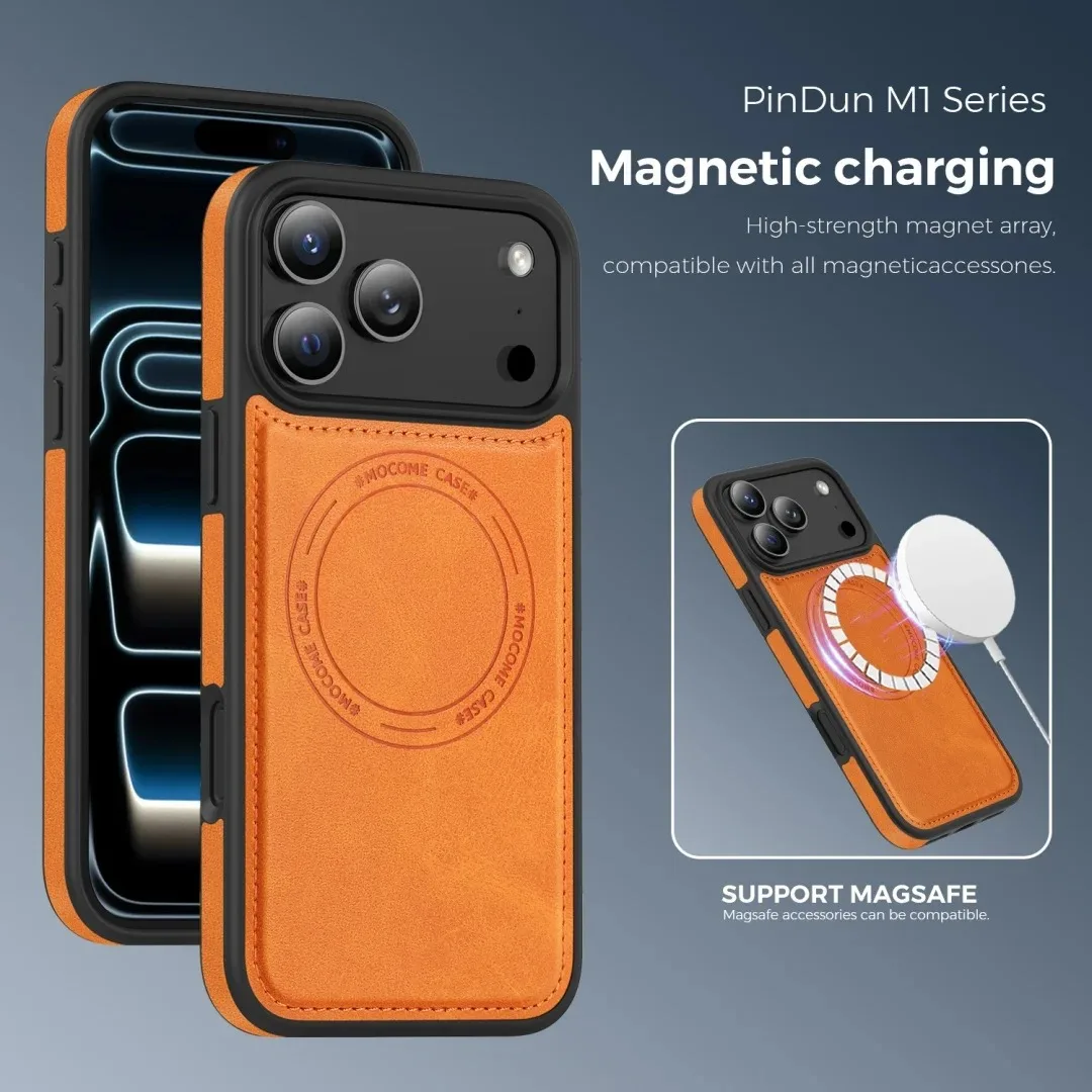 Luxury Business Leather Magnetic Charging Phone Case For iPhone 17 Air 16E 15 14 Plus 13 17 Pro Max Soft Cover
Luxury Business Leather Magnetic Charging Phone Case For iPhone 17 Air 16E 15 14 Plus 13 17 Pro Max Soft Cover