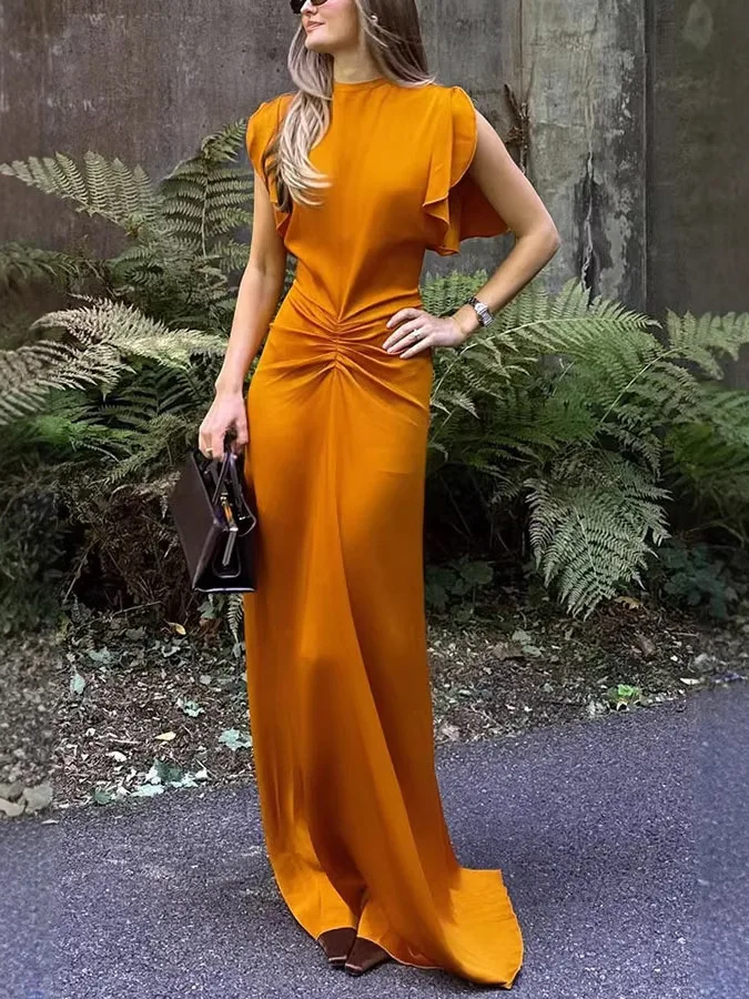Casual Orange Slim Fit One Shoulder Dress for Women Sleeveless High Waist Leisure Holiday Style KTV Costume Polyester Fiber
Casual Orange Slim Fit One Shoulder Dress for Women Sleeveless High Waist Leisure Holiday Style KTV Costume Polyester Fiber
