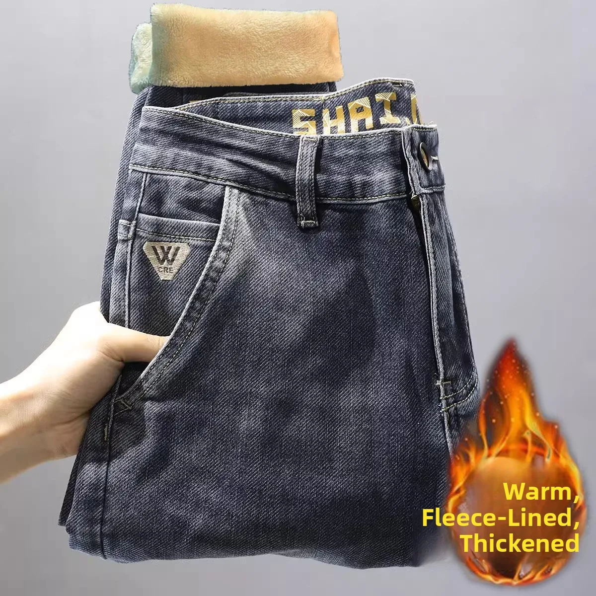 Мужские джинсы Thiened Fce для осени и зимы, высококачественные, зауженные, прямого кроя, с вышитыми буквами, длинные брюки
Мужские джинсы Thiened Fce для осени и зимы, высококачественные, зауженные, прямого кроя, с вышитыми буквами, длинные брюки