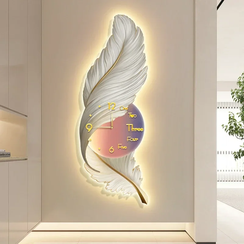 Large Feather Wall Clock for Living Room, Luxury Art Clocks, Picture Decor, Silent Watch, Home Decoration
Large Feather Wall Clock for Living Room, Luxury Art Clocks, Picture Decor, Silent Watch, Home Decoration