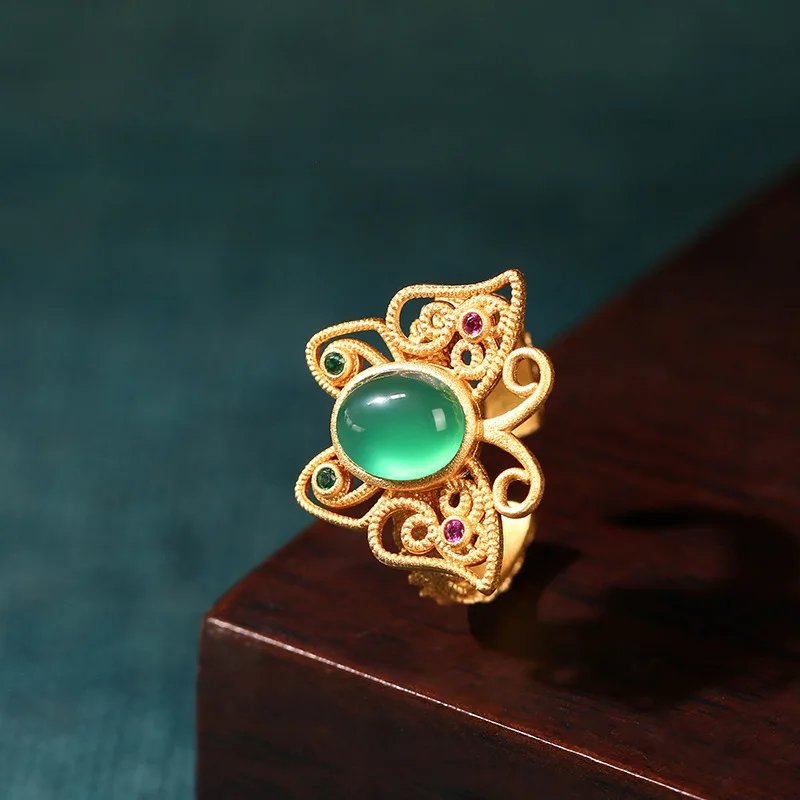 Green Real Jade Butterfly Ring Carved Vintage Natural Jewelry Gemstone 18K Gold Plated Charm Adjustable Rings Women Luxury
Green Real Jade Butterfly Ring Carved Vintage Natural Jewelry Gemstone 18K Gold Plated Charm Adjustable Rings Women Luxury