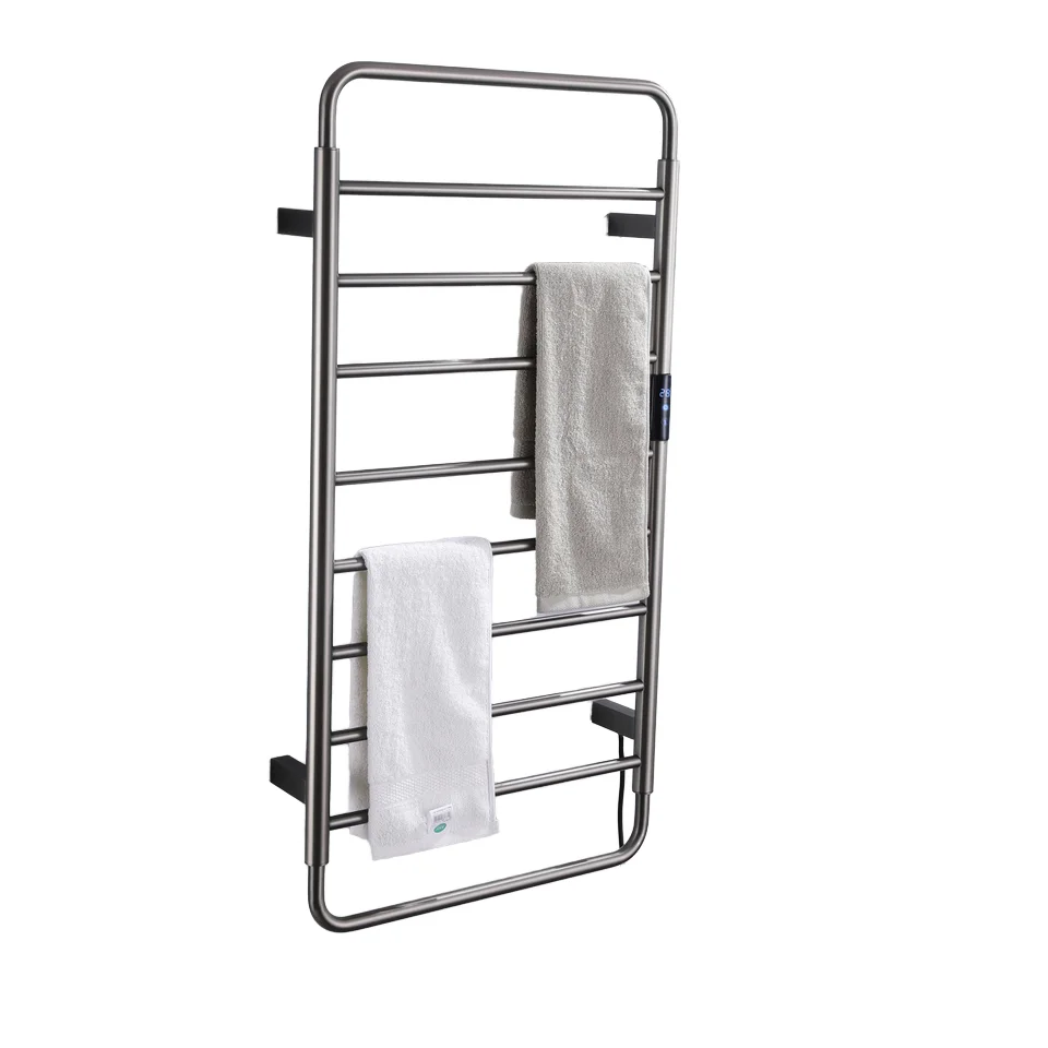 Stainless Steel Gun Grey Bathroom Towel Drying Rack Electric Heated Towel Rail Towel Warmer Heater With Timer
Stainless Steel Gun Grey Bathroom Towel Drying Rack Electric Heated Towel Rail Towel Warmer Heater With Timer