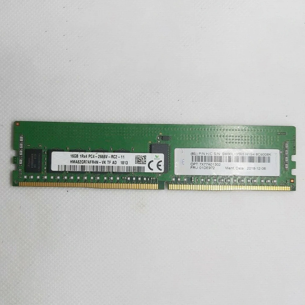 RAM 01DE972 7X77A01302 16GB DDR4 2666MHz REG 1RX4 PC4-2666V Server Memory Works Perfectly Fast Ship High Quality
RAM 01DE972 7X77A01302 16GB DDR4 2666MHz REG 1RX4 PC4-2666V Server Memory Works Perfectly Fast Ship High Quality