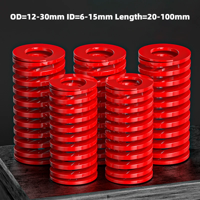 Creamily 2PCS Red Medium Load Die Mold Spring Spiral Stamping Compression Spring Steel OD=12-30mm ID=6-15mm Length=20-100mm
Creamily 2PCS Red Medium Load Die Mold Spring Spiral Stamping Compression Spring Steel OD=12-30mm ID=6-15mm Length=20-100mm