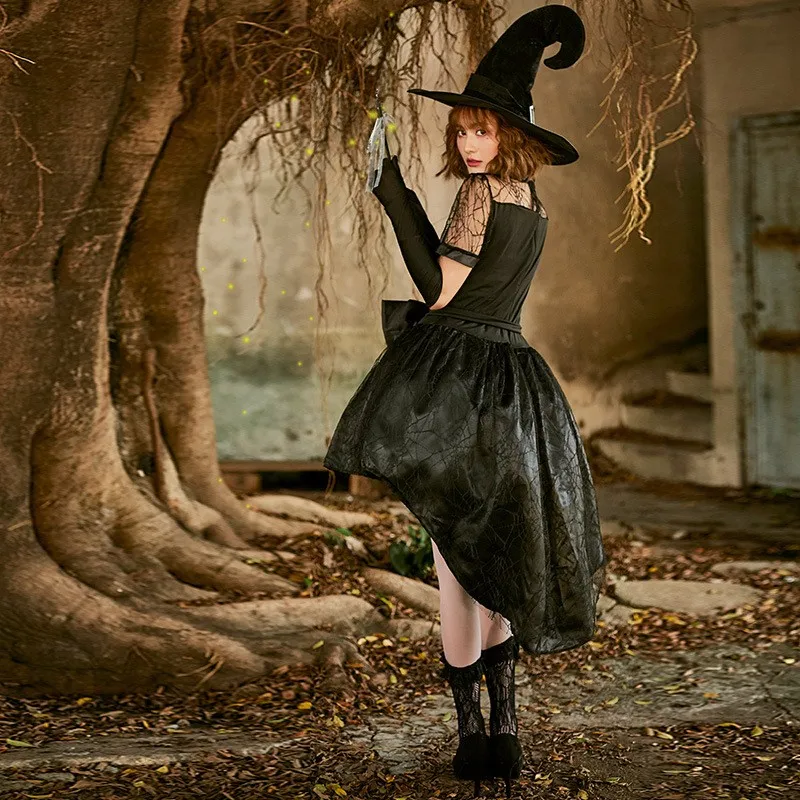 Sexy Black Witch Costume Mask Halloween Party Performance Clothes Veil Female Devil Outfit Stage Props Women's Traditional Co...
Sexy Black Witch Costume Mask Halloween Party Performance Clothes Veil Female Devil Outfit Stage Props Women's Traditional Co...