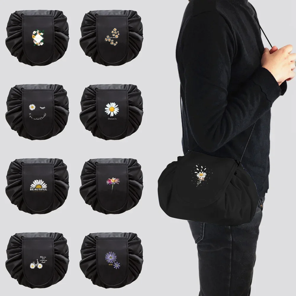 Drawstring Travel Cosmetic Bag Daisy Print Organizer Make Up Women Cosmetic Bag Portable Case Storage Pouch Toiletry Beauty Box
Drawstring Travel Cosmetic Bag Daisy Print Organizer Make Up Women Cosmetic Bag Portable Case Storage Pouch Toiletry Beauty Box