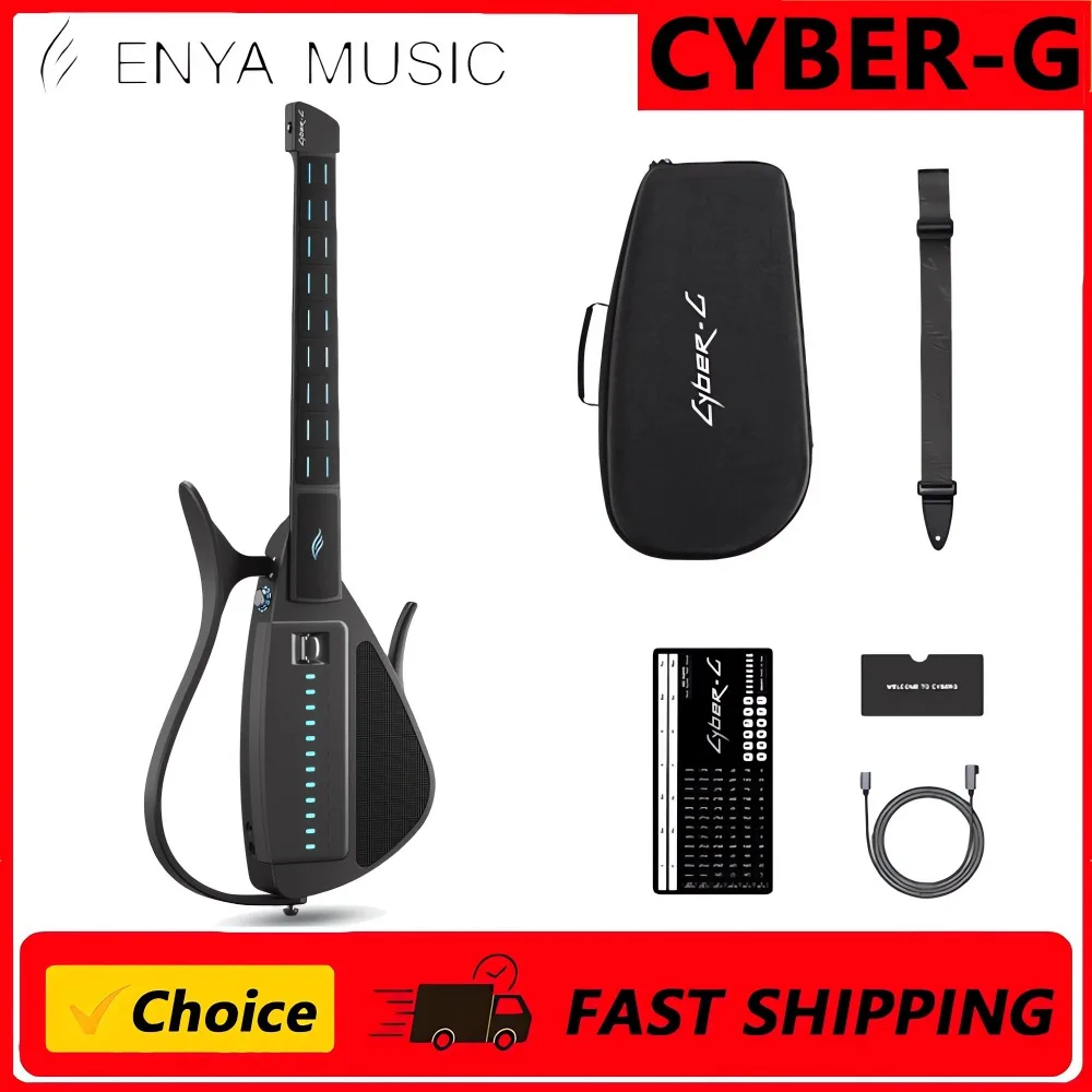 Enya CYBER-G Stringless Smart Guitar,Portable Foldable Travel Guitar with App-Controlled Chords,Hundreds of Instrument Sounds,
Enya CYBER-G Stringless Smart Guitar,Portable Foldable Travel Guitar with App-Controlled Chords,Hundreds of Instrument Sounds,