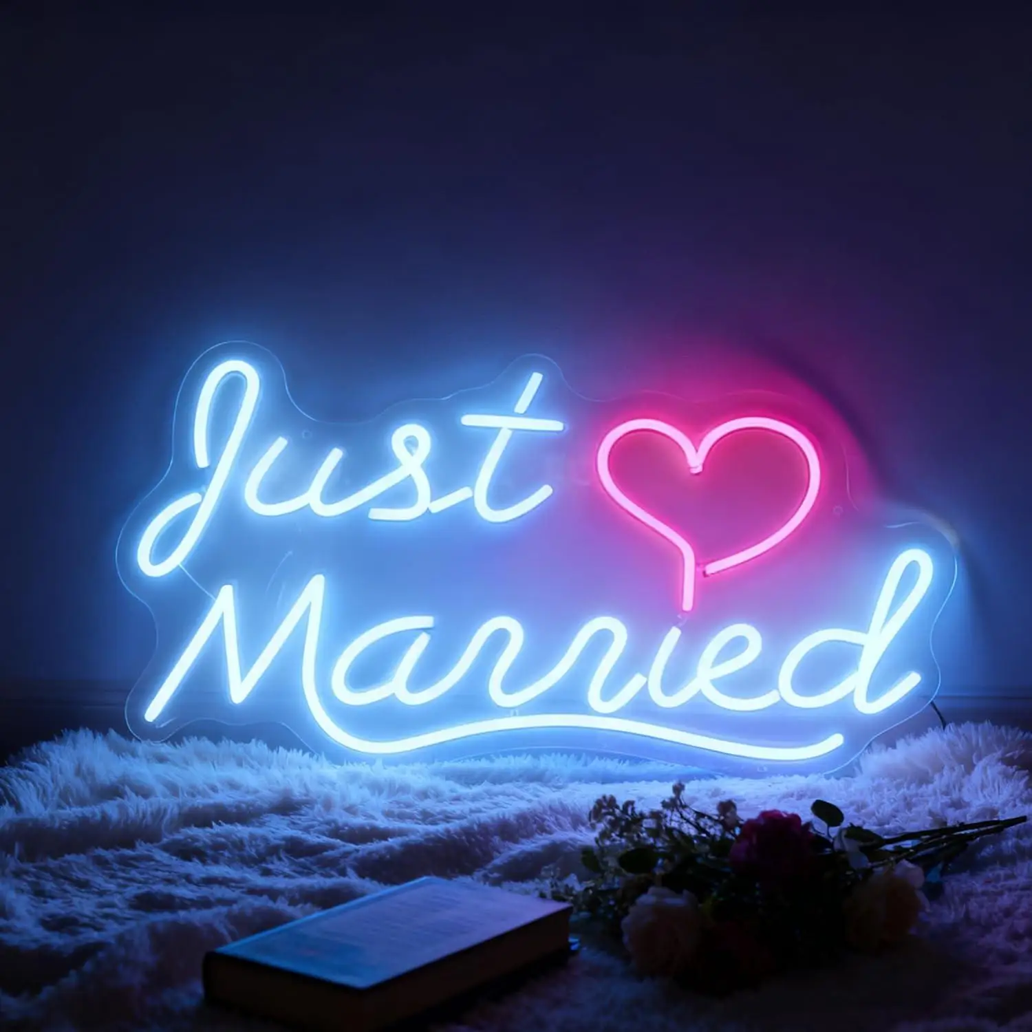 Just Married Neon Sign Romantic LED Light Up Sign for Wedding Reception Bridal Shower Newlywed Party Backdrop Wall Decor Gifts
Just Married Neon Sign Romantic LED Light Up Sign for Wedding Reception Bridal Shower Newlywed Party Backdrop Wall Decor Gifts