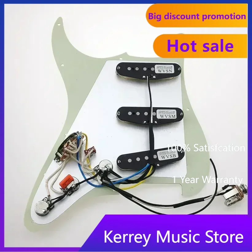 Wilkinson WVS 60's Alnico5 SSS Single Coil Guitar Pickups Pickguard Wiring Harness /1 Set
Wilkinson WVS 60's Alnico5 SSS Single Coil Guitar Pickups Pickguard Wiring Harness /1 Set