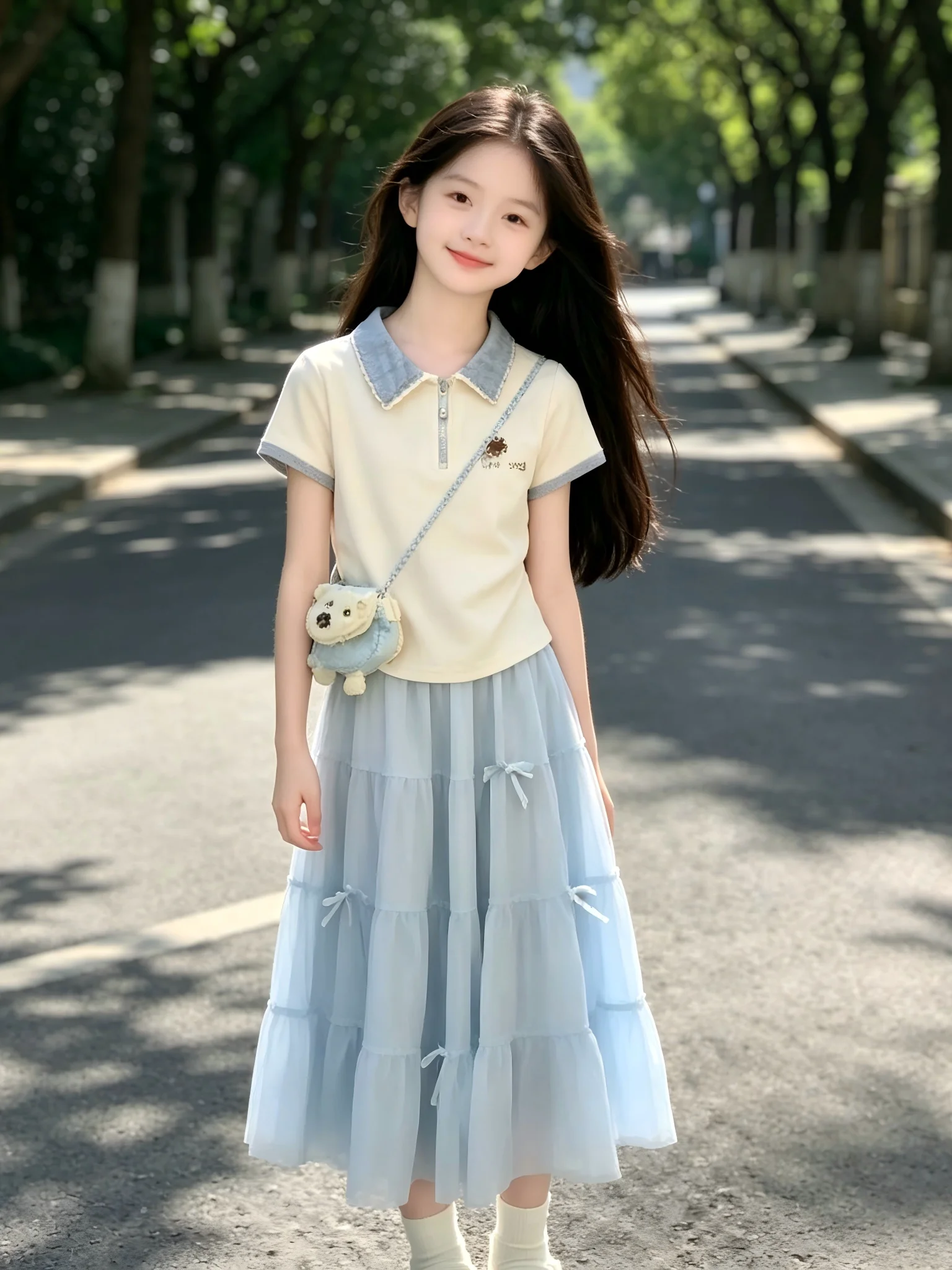 Girls Summer Outfit 2026 New College Style Short Sleeve Collared Top And Dress Half Skirt Two Piece Set Breathable Comfortable
Girls Summer Outfit 2026 New College Style Short Sleeve Collared Top And Dress Half Skirt Two Piece Set Breathable Comfortable