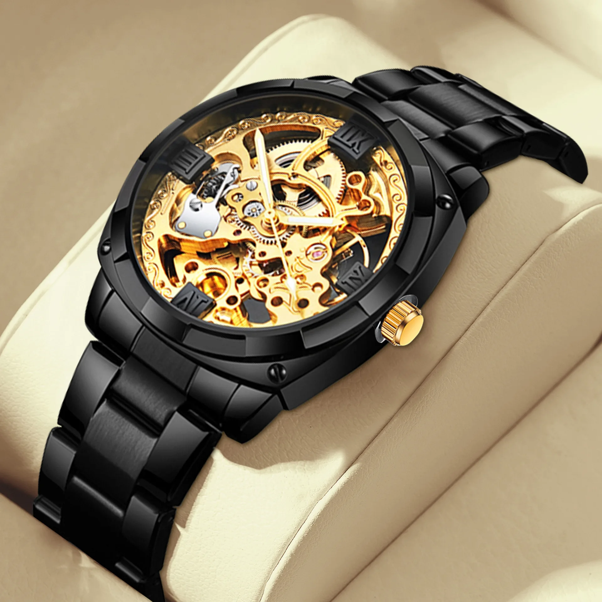 Men's* Watch Fashion Large Dial Fully Automatic Mechanical Watch Steel Belt Trend Men's Watch
Men's* Watch Fashion Large Dial Fully Automatic Mechanical Watch Steel Belt Trend Men's Watch