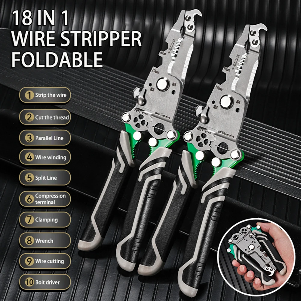 18 In 1 Electrician Wire Stripper Universal Lightweight Wire Stripping Tool For Stripping Cutting Wire
18 In 1 Electrician Wire Stripper Universal Lightweight Wire Stripping Tool For Stripping Cutting Wire