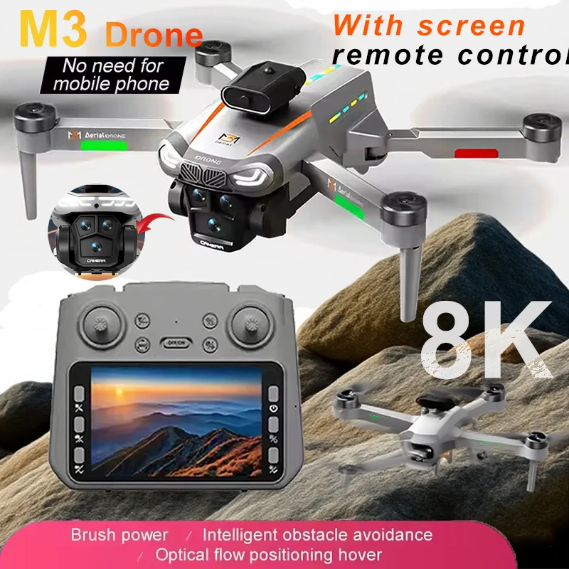 Дрон M3 8K Профессиональный с широкоугольными HD-камерами 1080P Складной вертолет WIFI FPV 180 ° Подарки с электрической регулируемой высотой
Дрон M3 8K Профессиональный с широкоугольными HD-камерами 1080P Складной вертолет WIFI FPV 180 ° Подарки с электрической регулируемой высотой