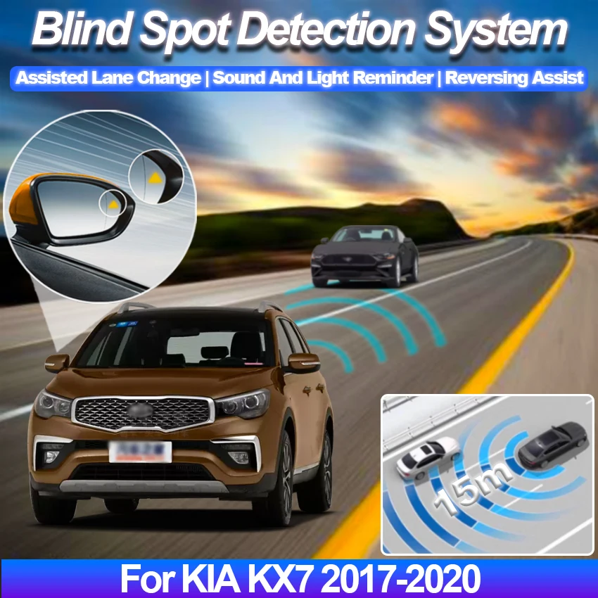 Car Rear Mirror Blind Spot Monitoring System 24GHZ BSD BSA BSM Radar Parking Sensor Assist Lane Changing For KIA KX7 2017~2020
Car Rear Mirror Blind Spot Monitoring System 24GHZ BSD BSA BSM Radar Parking Sensor Assist Lane Changing For KIA KX7 2017~2020