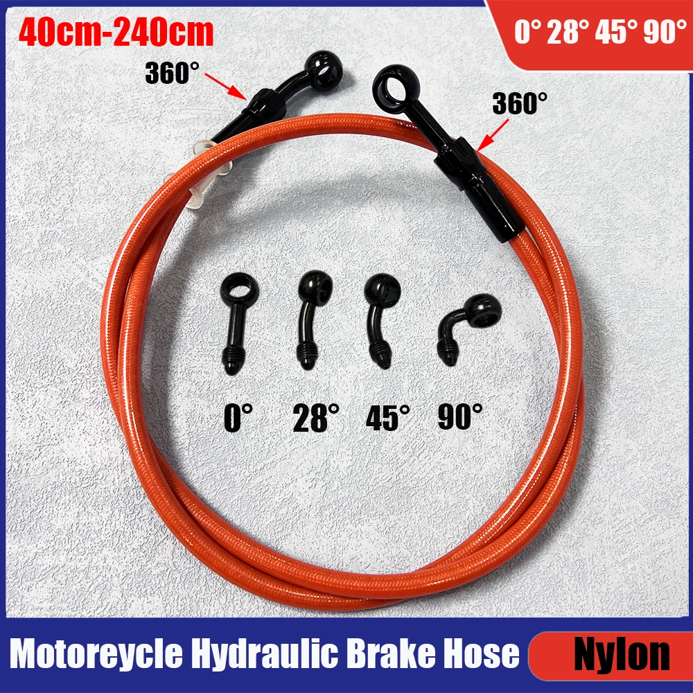 M10 stainless steel woven motorcycle orange brake hose oil pipe clutch pipe black 360 degree rotating banjo 0 ° 28 ° 45 ° 90 °
M10 stainless steel woven motorcycle orange brake hose oil pipe clutch pipe black 360 degree rotating banjo 0 ° 28 ° 45 ° 90 °