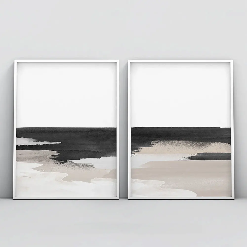Abstract Black Beige Wall Art Posters Canvas Paintings Print Black and White Set of 2 Piece Picture for Room Interior Home Decor
Abstract Black Beige Wall Art Posters Canvas Paintings Print Black and White Set of 2 Piece Picture for Room Interior Home Decor