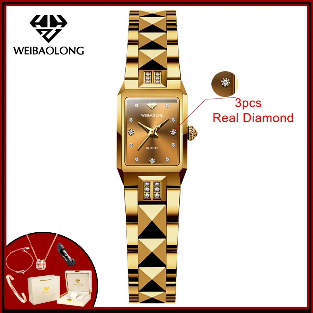 WEiBAOLONG Real Diamond Woman Watch High-end Luxury Square Tungsten Steel Original Swiss Quartz Movement Ladies Wristwatch 3810
WEiBAOLONG Real Diamond Woman Watch High-end Luxury Square Tungsten Steel Original Swiss Quartz Movement Ladies Wristwatch 3810
