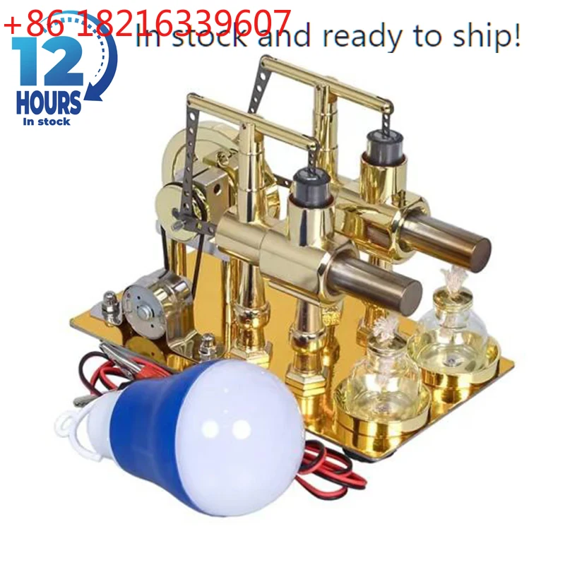TAO Two Cylinder Stirling Engine Model Generator Steam Engine Model Physics Experiment Popular Science Production Invention Toy
TAO Two Cylinder Stirling Engine Model Generator Steam Engine Model Physics Experiment Popular Science Production Invention Toy
