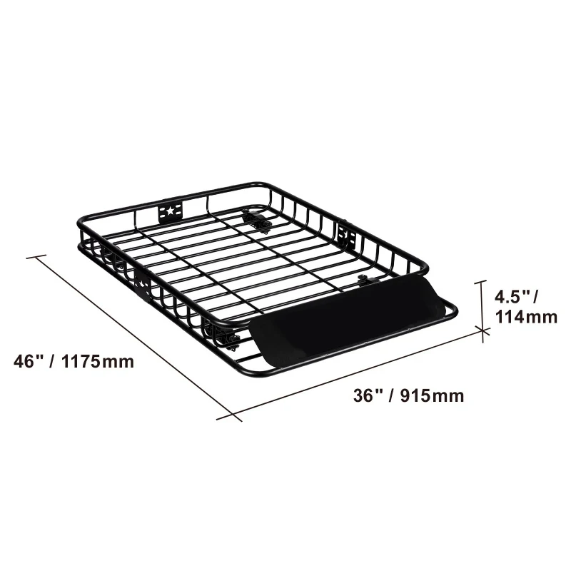 Top quality Roof Rack Basket 46"x36"x4.5"/51"x36"x5" Rooftop Cargo Cer Heavy-Duty 200 LBS Capacity SUV Truck Vehicle
Top quality Roof Rack Basket 46"x36"x4.5"/51"x36"x5" Rooftop Cargo Cer Heavy-Duty 200 LBS Capacity SUV Truck Vehicle