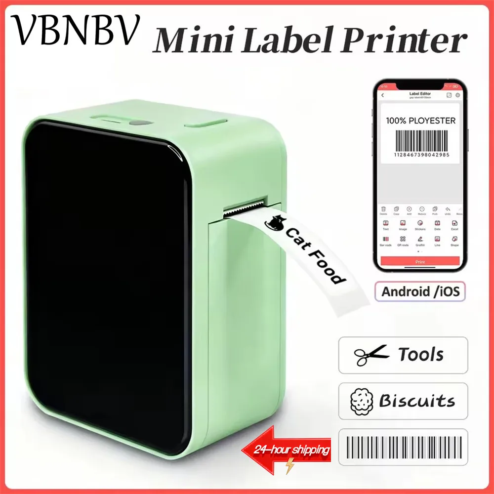 VBNBV P15 Mini Label Printer Portable Thermal Bluetooth Adhesive Paper Printer Stickers Maker Inkless Tag Labeling Machine
VBNBV P15 Mini Label Printer Portable Thermal Bluetooth Adhesive Paper Printer Stickers Maker Inkless Tag Labeling Machine