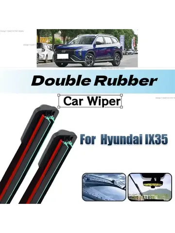 Essuie-glaces avant pour Hyundai ix35 2010 – 2015, balai d'essuie-glace en caoutchouc 24 "+ 16", accessoires de pare-brise de voiture 2011 2012 2013 2014