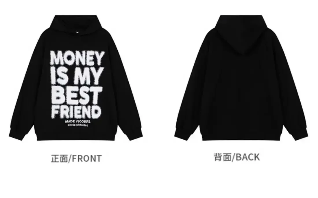 CAICAIJIA I Want To Get Rich, American Street Tide Brand Letter Printing Couple Hooded Sweater Men's and Women's Jackets
CAICAIJIA I Want To Get Rich, American Street Tide Brand Letter Printing Couple Hooded Sweater Men's and Women's Jackets