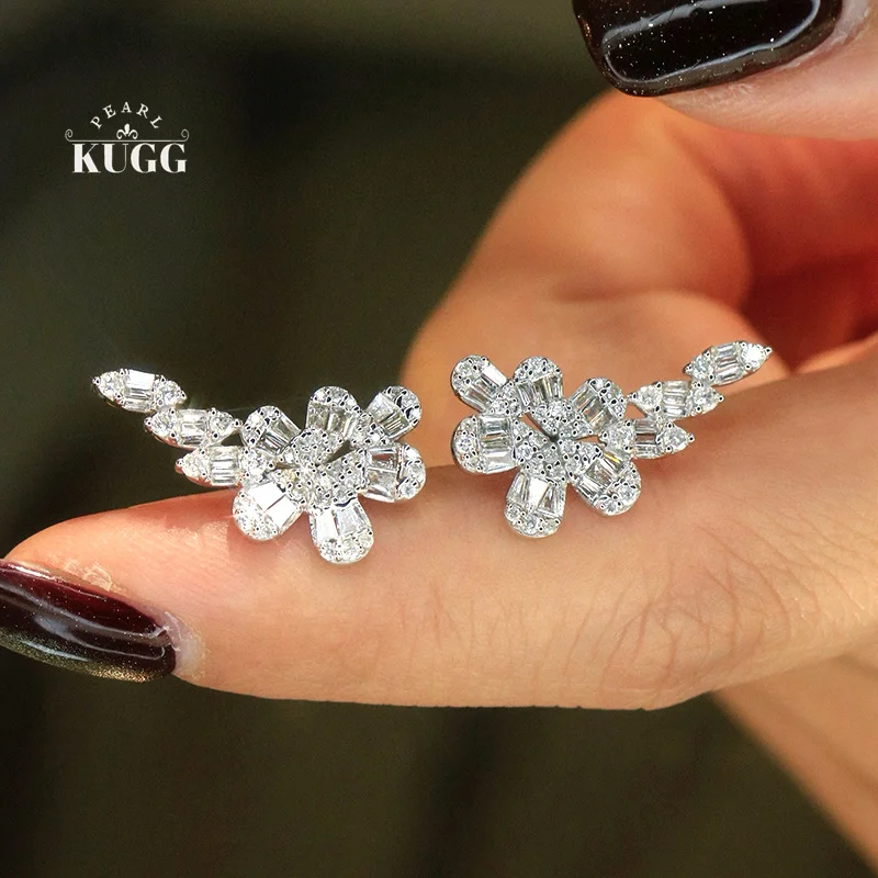 KUGG 100% 18K White Gold Earrings Luxury Elegant Style 1.10carat Real Natural Diamond Stud Earrings for Women High Party Jewelry
KUGG 100% 18K White Gold Earrings Luxury Elegant Style 1.10carat Real Natural Diamond Stud Earrings for Women High Party Jewelry