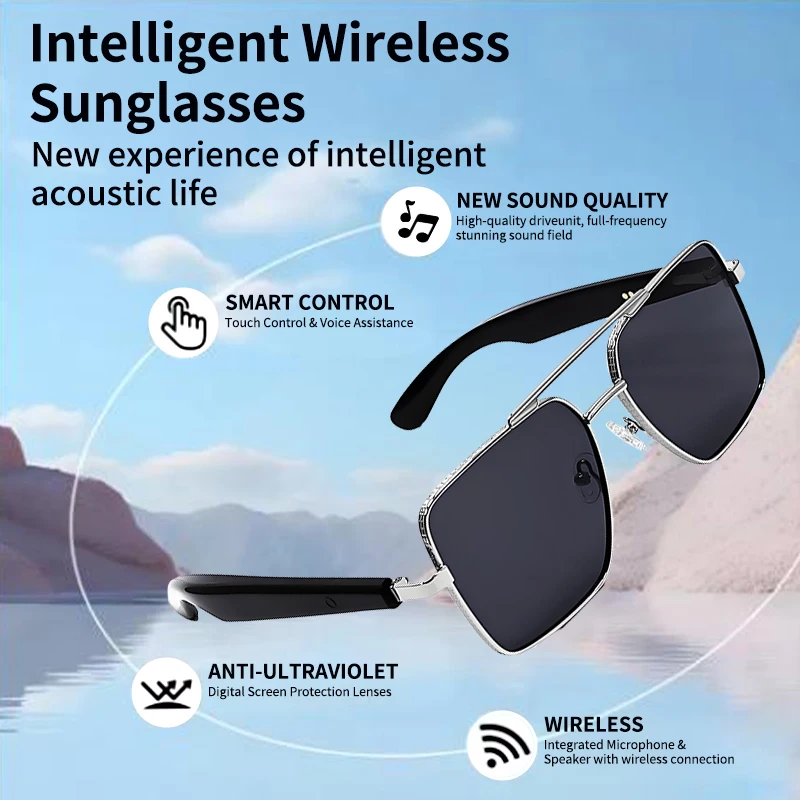 LIGE Fashion Smart Wireless Sunglasses Bluetooth Call Outdoor Sports Headphones Glasses Music Playback UV400 Sunglasses For Men
LIGE Fashion Smart Wireless Sunglasses Bluetooth Call Outdoor Sports Headphones Glasses Music Playback UV400 Sunglasses For Men