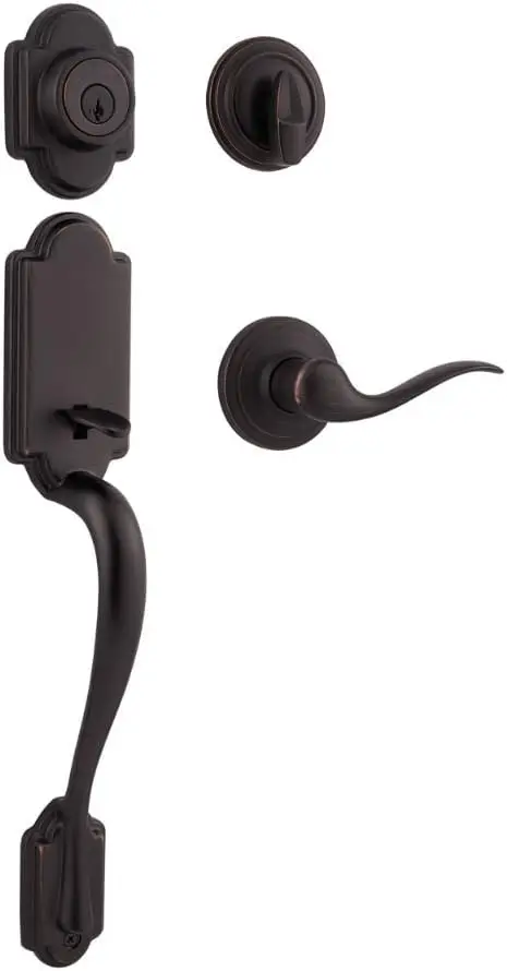 Комплект ручки дверного замка и засова с системой безопасности SmartKey, отделка венецианской бронзой, для стандартных дверей
Комплект ручки дверного замка и засова с системой безопасности SmartKey, отделка венецианской бронзой, для стандартных дверей