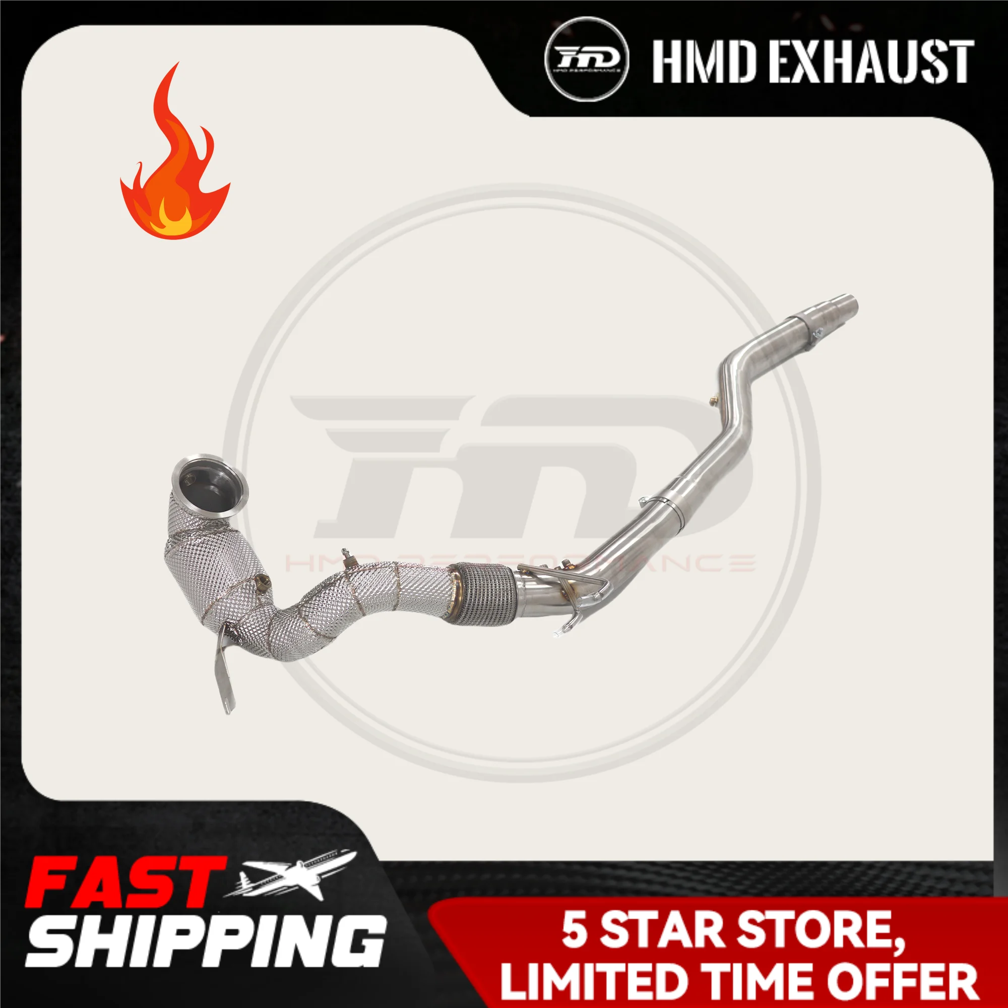 HMD Exhaust System High Flow Performance Downpipe for AUDI S3 8Y 2.0T With Heat Shield
HMD Exhaust System High Flow Performance Downpipe for AUDI S3 8Y 2.0T With Heat Shield