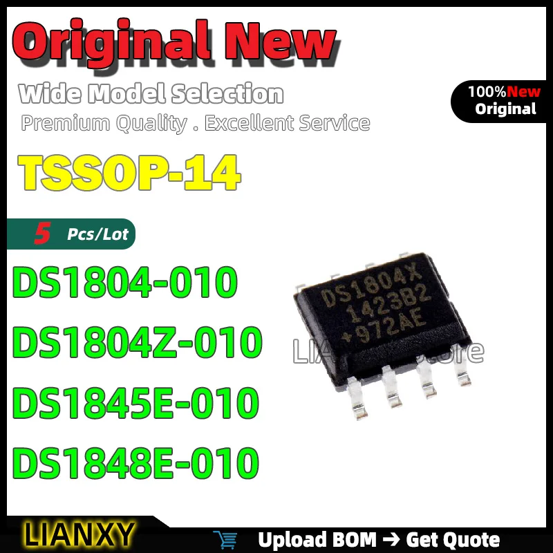 5 шт. TSSOP-14 DS1804-010 DS1804Z-010 DS1845E-010 DS1848E-010 цифровой потенциометр новый оригинальный
5 шт. TSSOP-14 DS1804-010 DS1804Z-010 DS1845E-010 DS1848E-010 цифровой потенциометр новый оригинальный