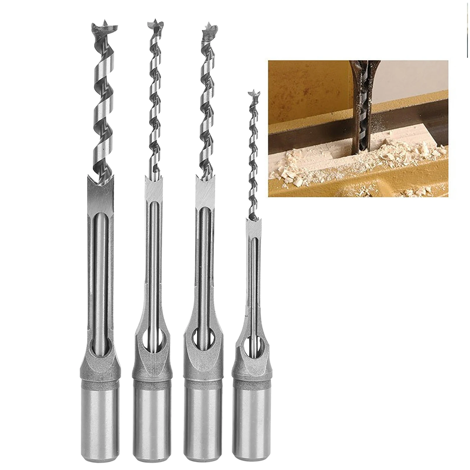Woodworking Hole Square Hole Drill 1/4 5/16 3/8 1/2 Wood Mortising Chisel Set Wood Drilling Hand Tools
Woodworking Hole Square Hole Drill 1/4 5/16 3/8 1/2 Wood Mortising Chisel Set Wood Drilling Hand Tools