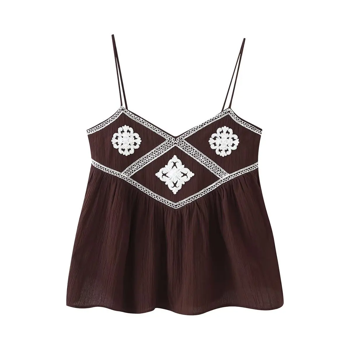 Dave&Di New Women's V-neck Loose Contrasting Embroidered Camisole Top
Dave&Di New Women's V-neck Loose Contrasting Embroidered Camisole Top